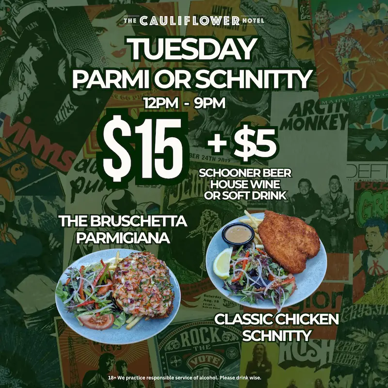 Tuesday Specials @ The Cauliflower Hotel, Waterloo.