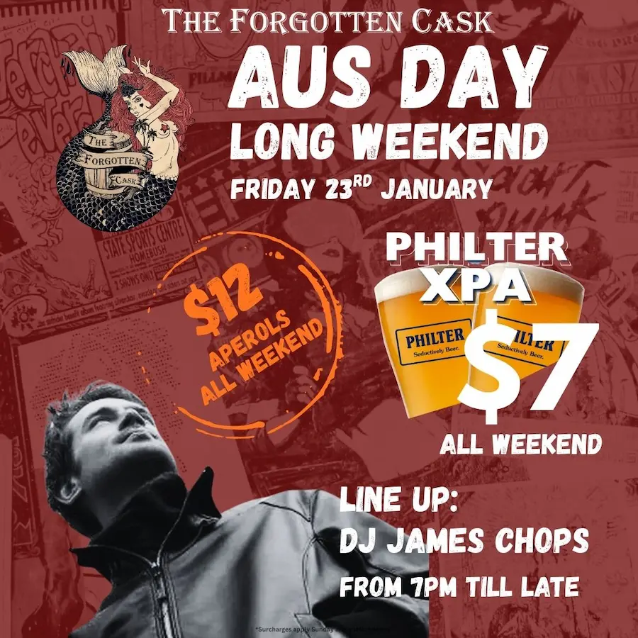 Aus Day with DJ James Chops at The Cauliflower Hotel, Waterloo
