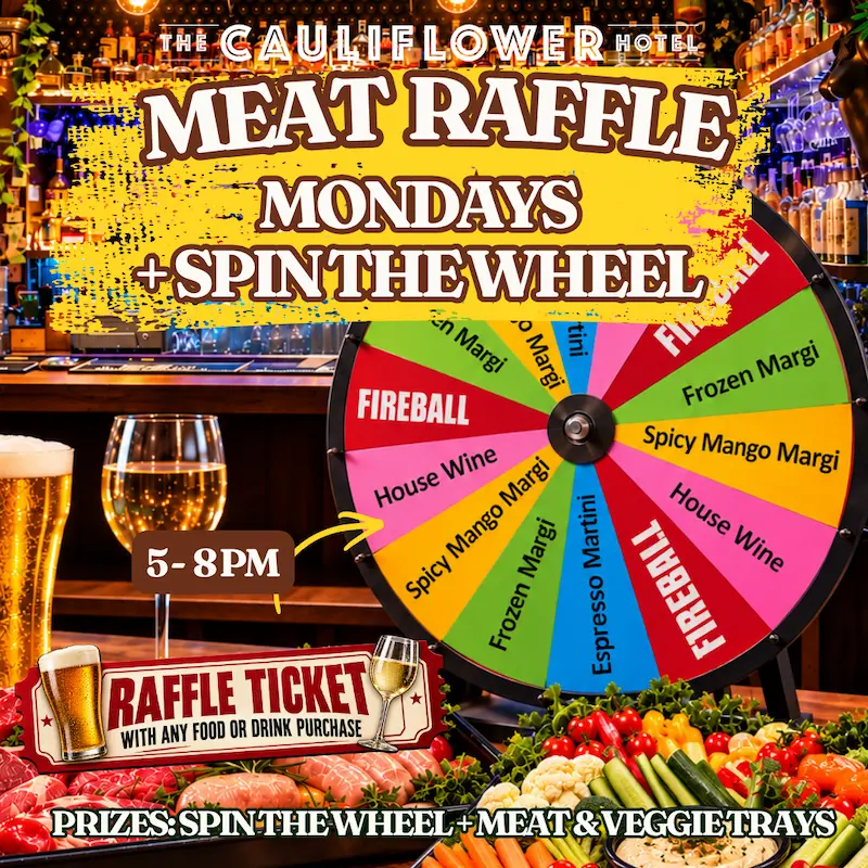 MEAT FREE MONDAYS at The Cauliflower Hotel