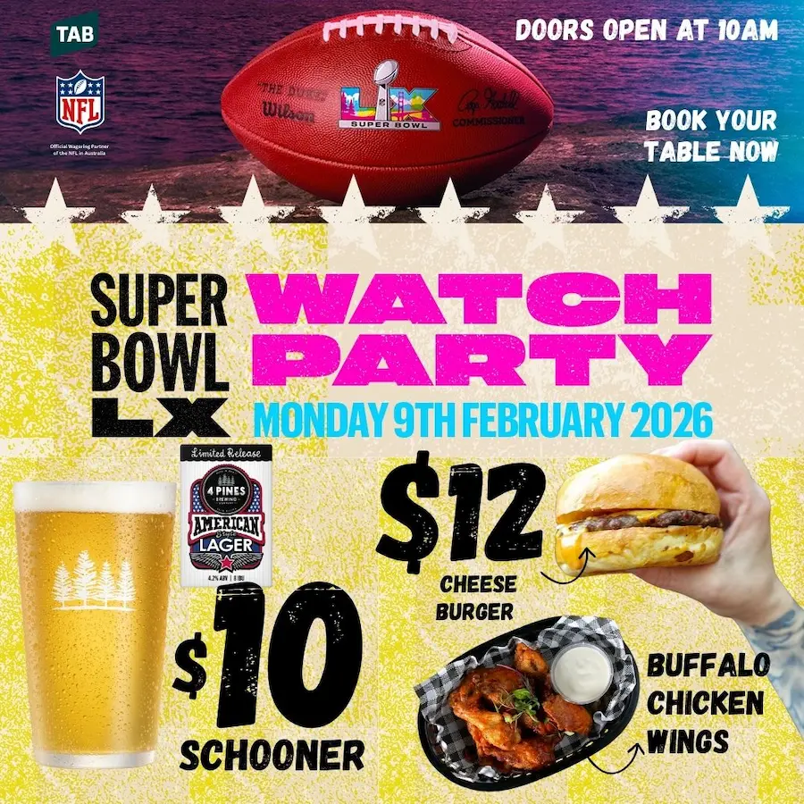 Super Bowl on live at The Cauliflower Hotel, Waterloo.