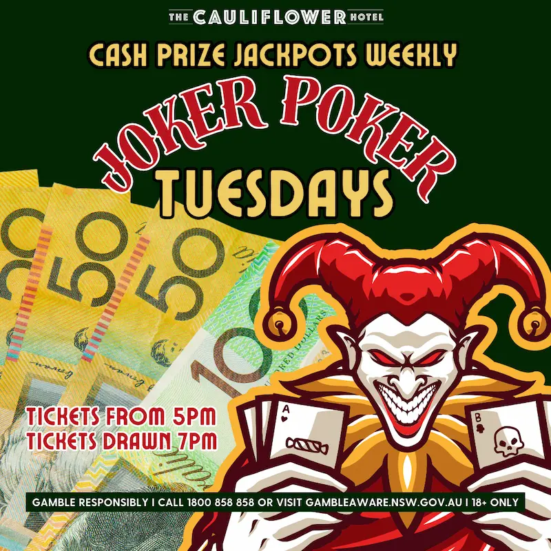 Joker Poker Tuesdays are on at The Cauliflower Hotel, Waterloo